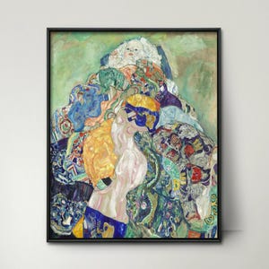 グスタフ・クリムトの「赤ちゃん」プリントダウンロード - 前衛絵画、現代の保育アート