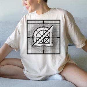30 45 60 Degree Geometry T-Shirt, Technical Drawing Graphic Tee, Math Teacher Gift, Architectural Drafting Student Apparel