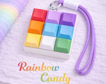 9-Key Mechanical Keyboard Clicker Fidget Toy, Desk Accessory, Stress Relief Tool