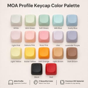 Tecla de perfil MOA / Reemplazo de teclado mecánico Pastel / Accesorio antiestrés (Combina y combina)