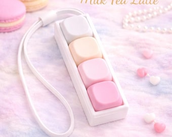 4-Key MOA Keyboard Switch Clicker Mechanical Fidget Custom Switch Tester for Stress Relief Cute Desk Aesthetic Setup