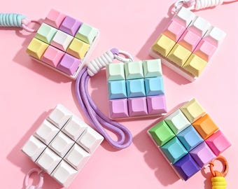 9-Key Mechanical Keyboard Clicker Fidget Toy, Desk Accessory, Stress Relief Tool