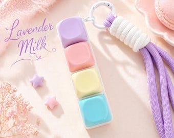 Clicker 4 touches Fidget, couvre-clés gelée MOA, jouet de bureau ASMR, joli porte-clés esthétique, clic satisfaisant, configuration de bureau, cadeau pour elle