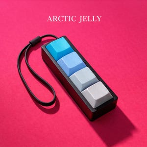 4-tangenters fidgetklickare – ASMR-skrivbordsestetik, DSA-tangenter, anpassade färger, tillfredsställande klickleksak