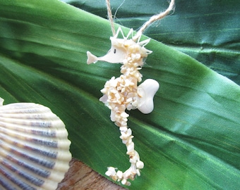 Handmade Seahorse Ornament, Beach Lover's Decor,