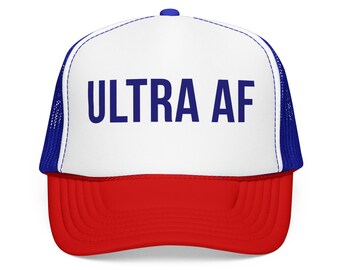 ULTRA AF Trucker Hat - Royal Blue Foam Cap - Ultra Running Hat - Trail Runner Gift