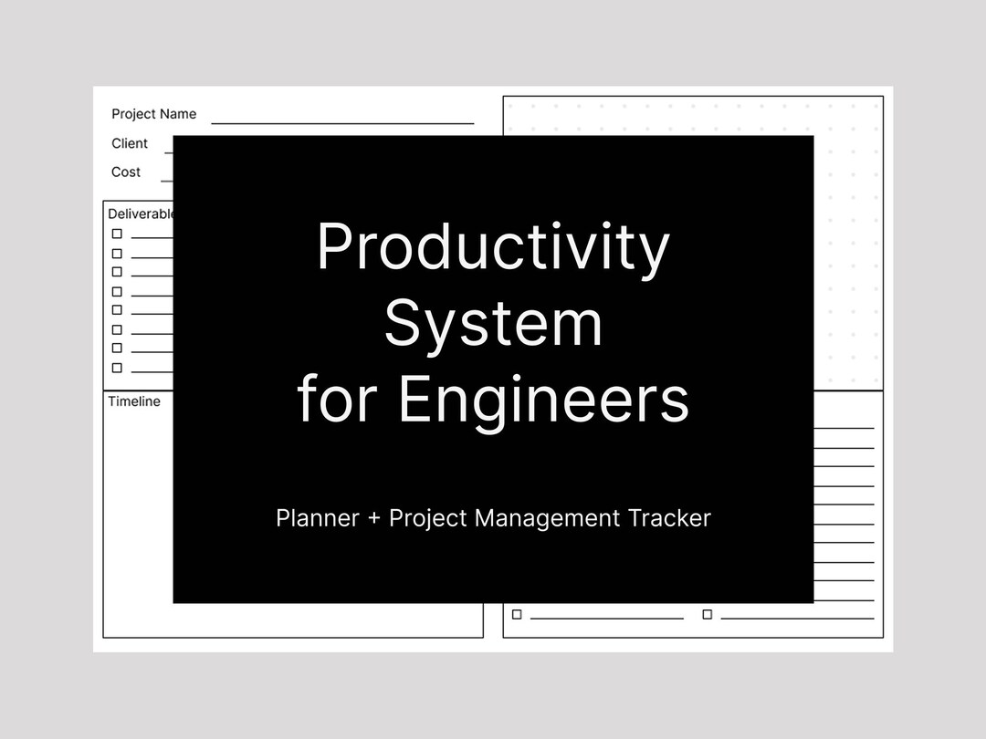 Minimalist Productivity System for Engineers | Planner + Project ...