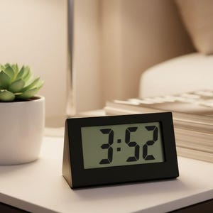 Mini Digital Clock Portable Desk Bedside Clock
