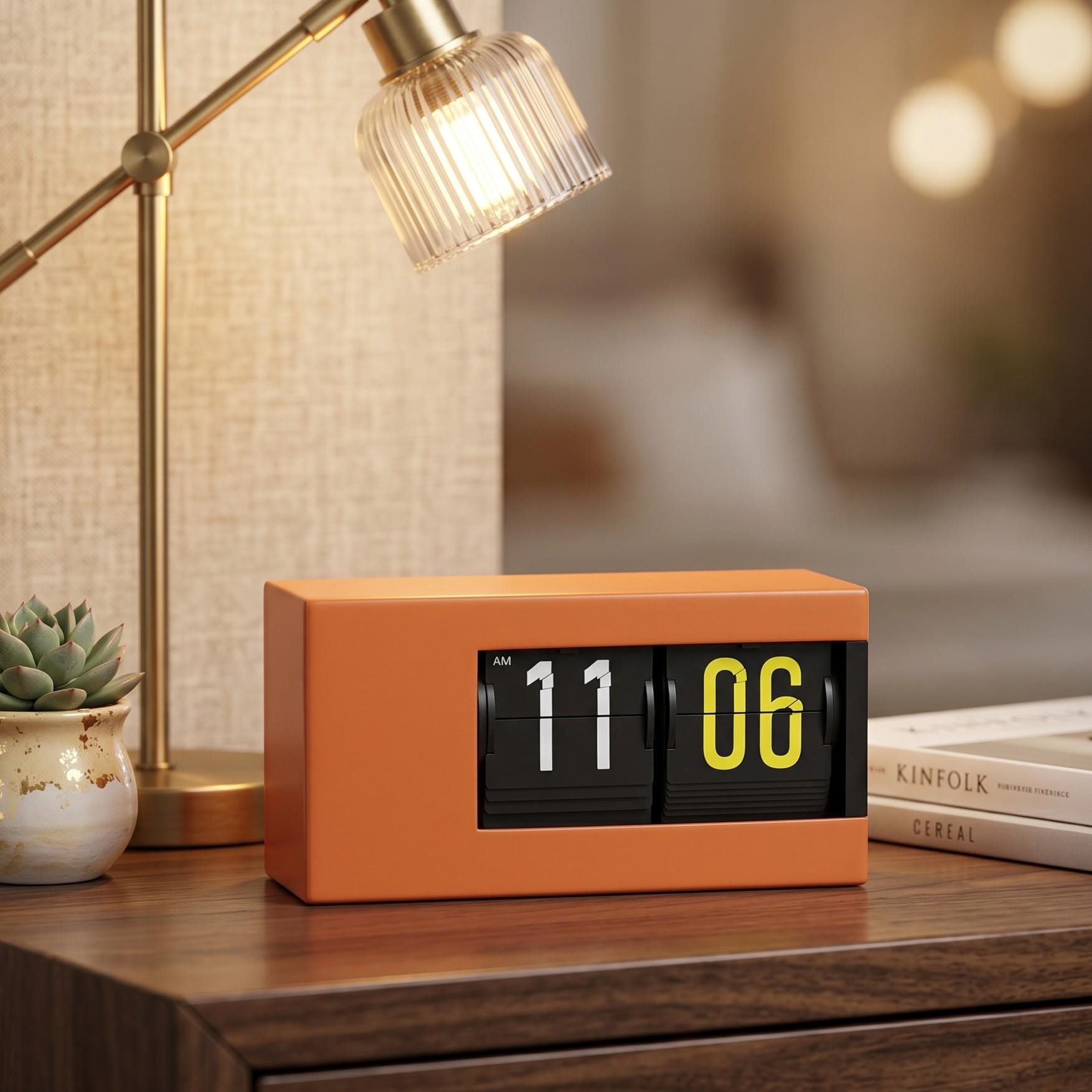 Flip clock yellow - Etsy 日本