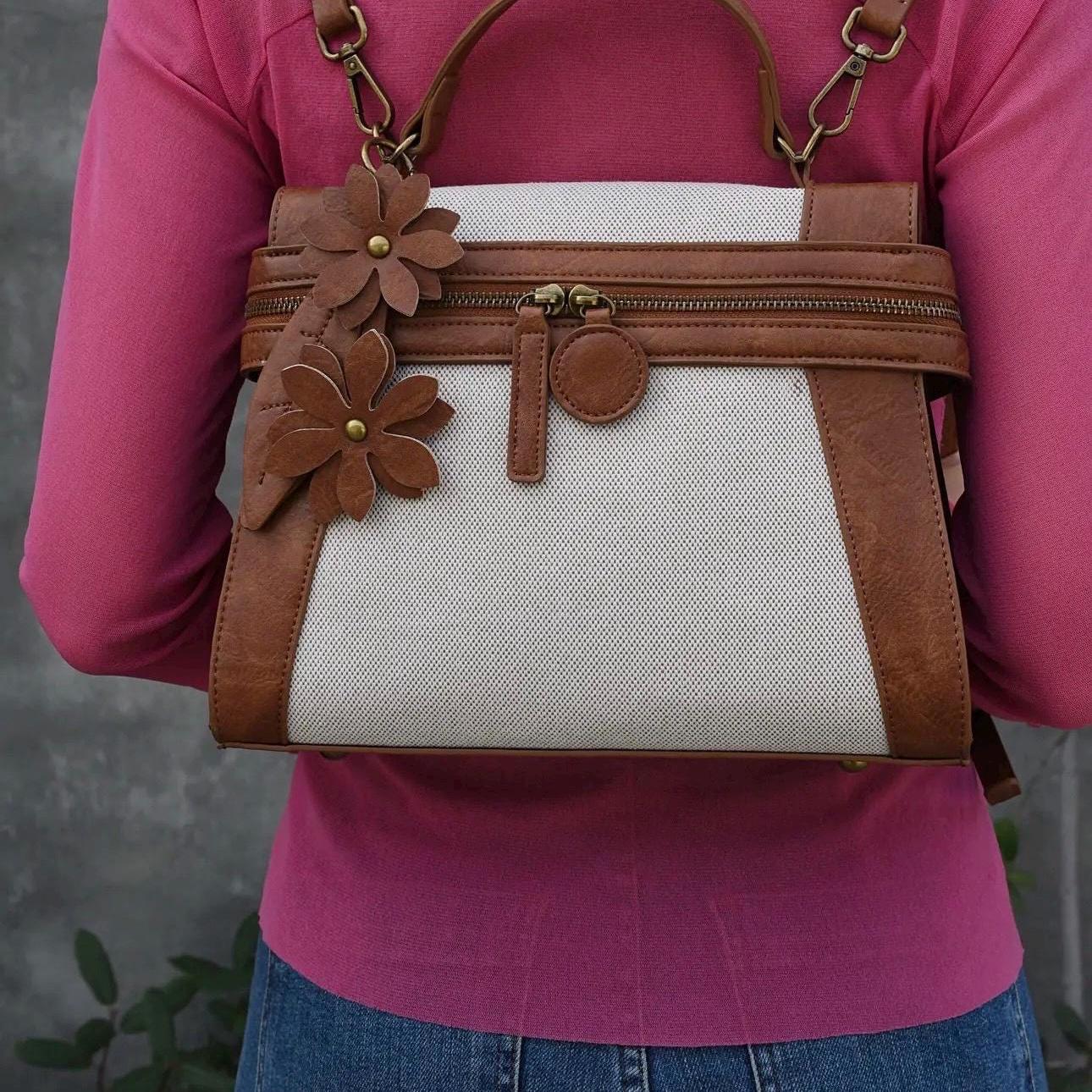 バッグ Emmaoi Emma 3327 Linen Crossbody or Backpack - Etsy