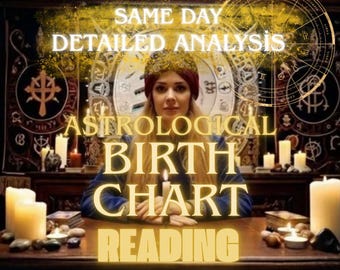 In-Depth Birth Chart Reading with Tarot Insights, Personalized Astrology Report