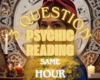 Tarotlezen met 3 vragen, paranormaal lezen op hetzelfde uur