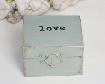 Ring Bearer Box Pillow Box Rustic Shabby Chic Cottage Barn Weddings Custom Color