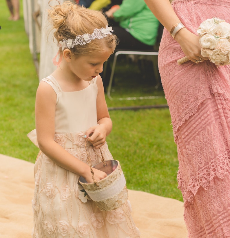 Flower Girl Headband Wedding Bridal Headband Child Headband Etsy