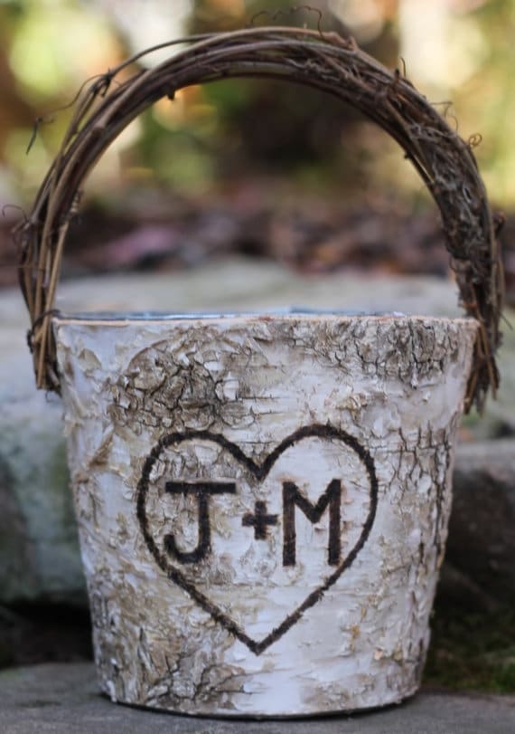 Birch flower hot sale girl basket