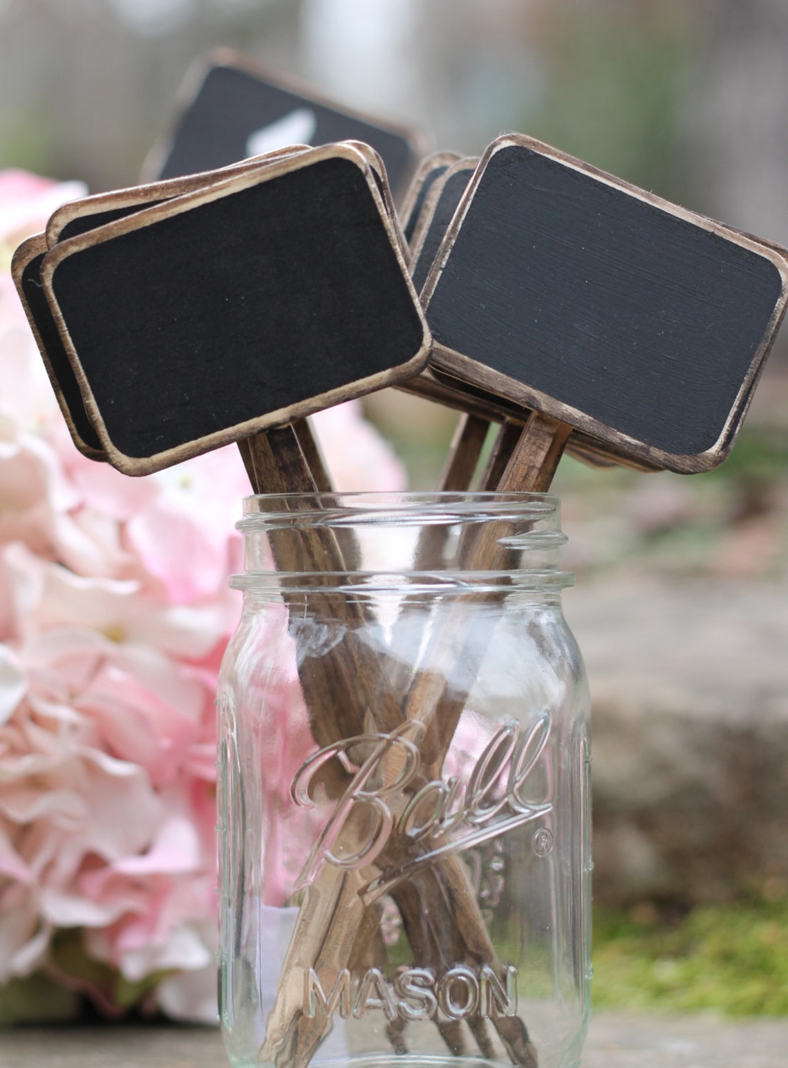 Chalkboard Table Numbers Rustic Chalkboard Signs Sticks Set Etsy