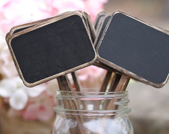 Chalkboard Table Numbers Sticks Rustic Chalkboard Signs, Set Of 5