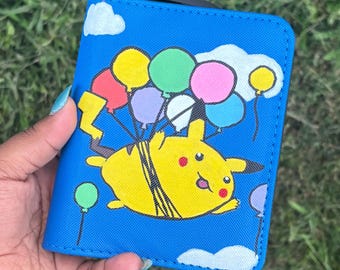 Hand-Painted Kawaii Balloon 1-Pocket Trading Card Binder| Custom Painted TCG Binder| Custom Painted Collectors Binder|1-Pocket Mini Binder