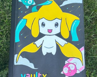 Black 9 Pocket Trading Card Binder | Colorful Space Theme Card Album | Cute Handmade Card Holder | Collectible Card Storage | Card Collector