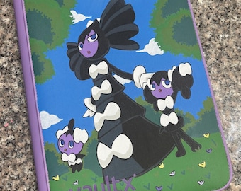 Purple Gothic 9 Pocket Trading Card Binder | Colorful Gothic Theme Card Album | Cute Handmade Card Holder | Collectible Card Storage |