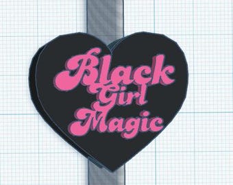 Black Girl Magic Straw Topper | STL File for 3D Printing (Digital Download)