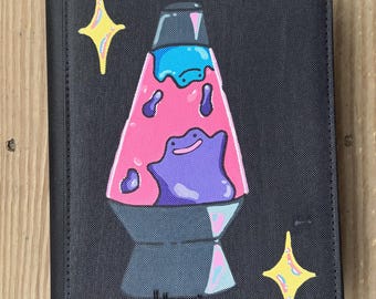 Hand-Painted Lava Lamp 4-Pocket Trading Card Binder| Custom TCG Binder| Custom Collectors Binder| TCG Binder