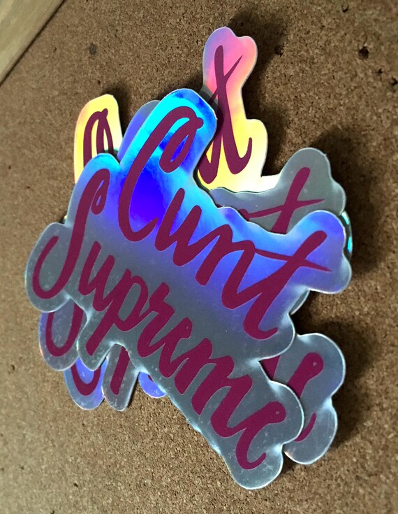 supreme holographic sticker