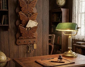 VINTAGE Retro Stand or Hang Mail,letter Organizer and Cubby for