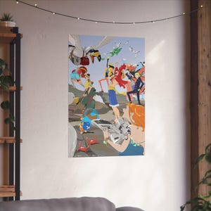 Póster de Piratas del Sombrero de Paja de One Piece / Arte mural de anime de la tripulación de Luffy / Impresión decorativa de manga imagen 6