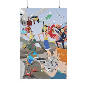 Póster de Piratas del Sombrero de Paja de One Piece / Arte mural de anime de la tripulación de Luffy / Impresión decorativa de manga imagen 3