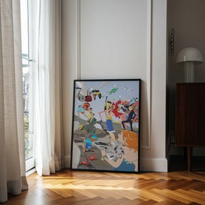 Póster de Piratas del Sombrero de Paja de One Piece / Arte mural de anime de la tripulación de Luffy / Impresión decorativa de manga imagen 2