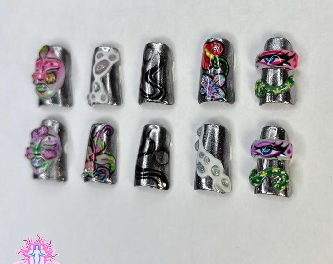 Monochromatic Press-On Nailz