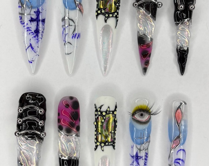 Celestial Stiletto Press-on Nailz