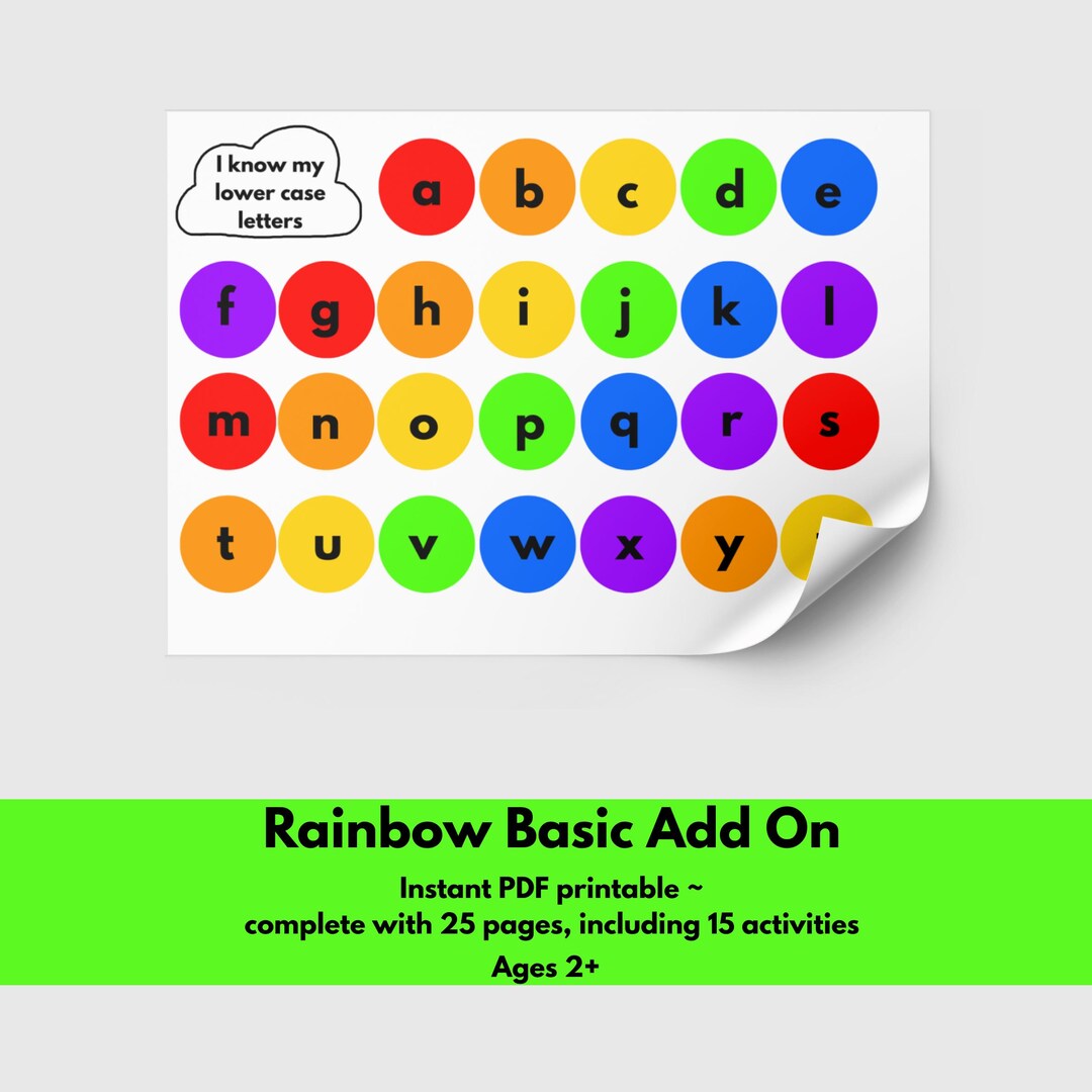 Rainbow Busy Book Add-on Printable for Toddlers | Letters, Routines ...