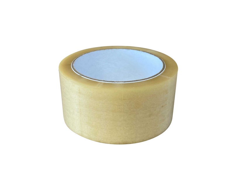 May include: A roll of clear packing tape with a brown core.