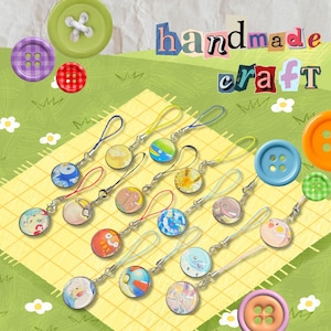 Randomized Poké Handmade Phone Charms & Keychains | Personalized Option!