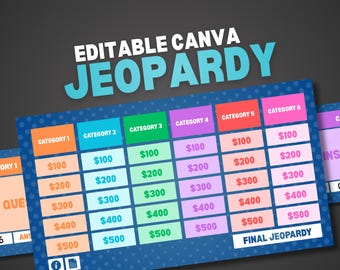 Editable Canva Jeopardy Game Template