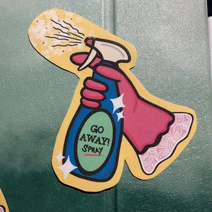 Go Away! Spray Sticker