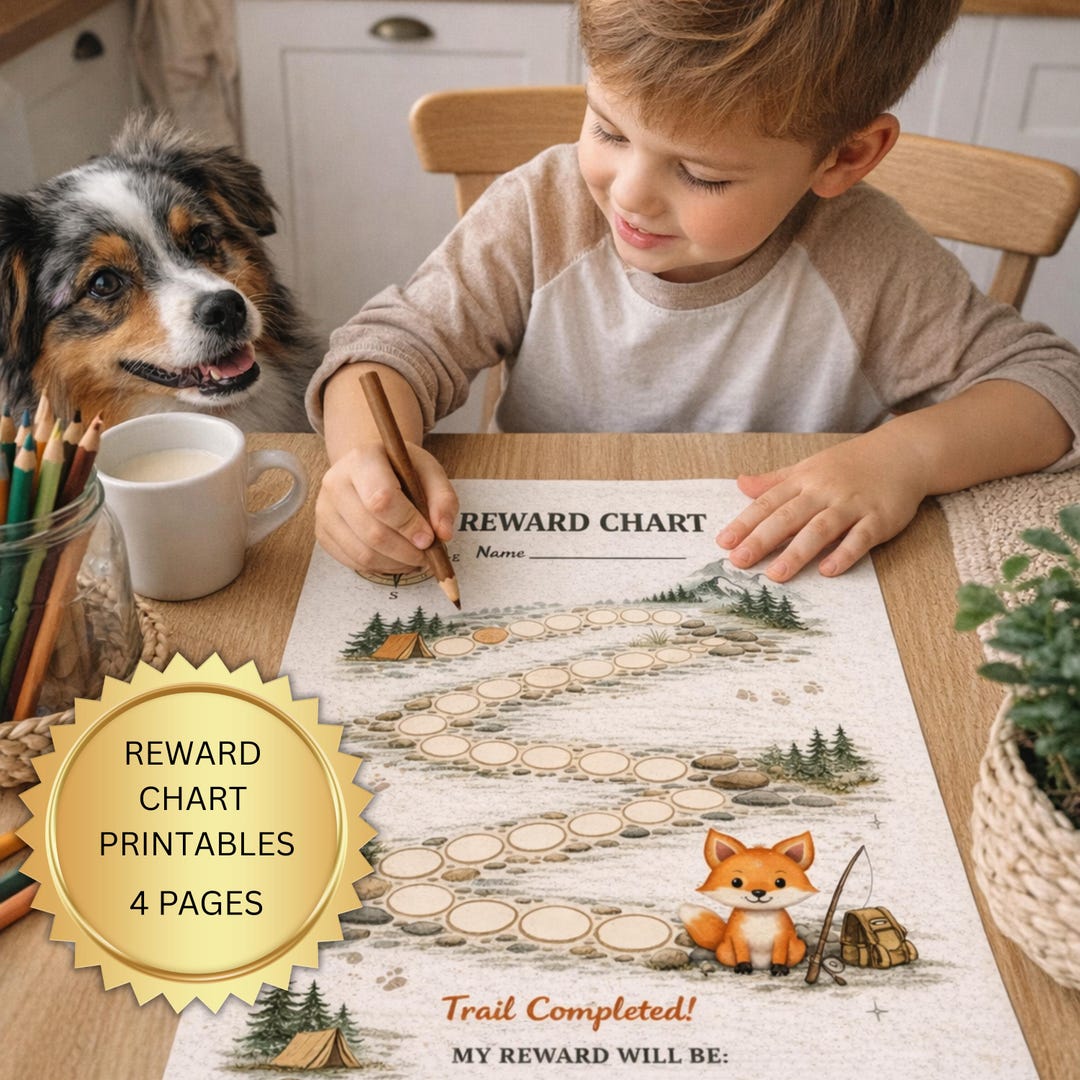Outdoor Reward Chart Printables | Nature Behavior, Camping Chore ...