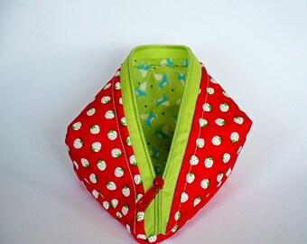 Sweat peapods small bag, coin purse,zipper bag,snack bag,women gift,girl gift