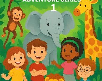 Jungle Friends Adventure Series 1 | Kids Storybook | USA UK Canada Australia Europe | Printable Animal Story Book for Children | Children