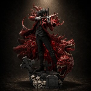 Alucard Hellsing 3D STL File, Figurine for 3D Printing