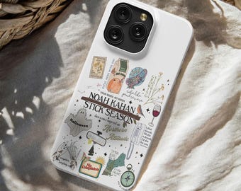 Noah Kahan Stick Season Phone Case: Collage Lyrics New England Magsafe Case for iPhone 17 16 15 14 13 12 11 Pro Max Samsung S25 S24