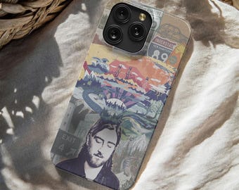 Noah Kahan Phone Case: Vermont NH Collage Portrait Cover Magsafe Case for iPhone 17 16 15 14 13 12 11 Pro Max Samsung S25 S24