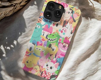 Disney Characters Phone Case: Winnie Pooh Minnie Stitch Collage Magsafe Case for iPhone 17 16 15 14 13 12 11 Pro Max Samsung S25 S24
