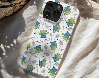 Toy Story Alien Phone Case: Little Green Men Space Pattern Magsafe Case for iPhone 17 16 15 14 13 12 11 Pro Max Samsung S25 S24