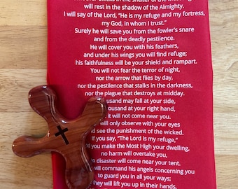 Psalm 91 Prayer Cloth & Prayer Cross Gift Set