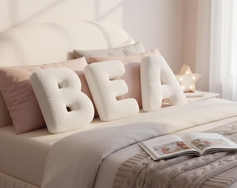 Plush Alphabet Letter Pillow, Cozy Nursery Decor, Kids Learning Toy
