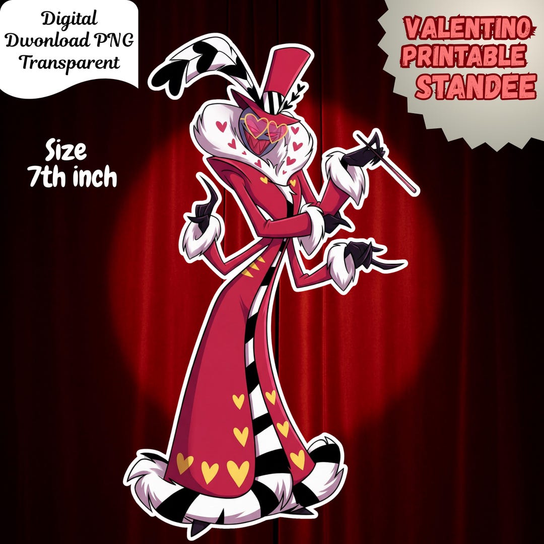 Valentino Hazbin Hotel Standee Digital Download | 7 Inch PNG