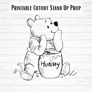 Classic Line Art Bear Hunny Pot Prop (Digital Download) – Vintage Nursery Decor